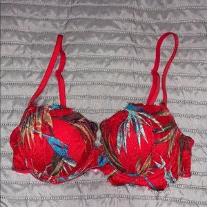 Printed PINK push up bra